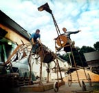 Arbeit am TROJA-Projekt, mit Ines Vierling, 1999