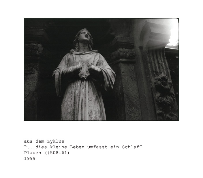 Fotografie von Uwe Klos aus dem Zyklus: ...dies kleine Leben umfasst ein Schlaf: Plauen